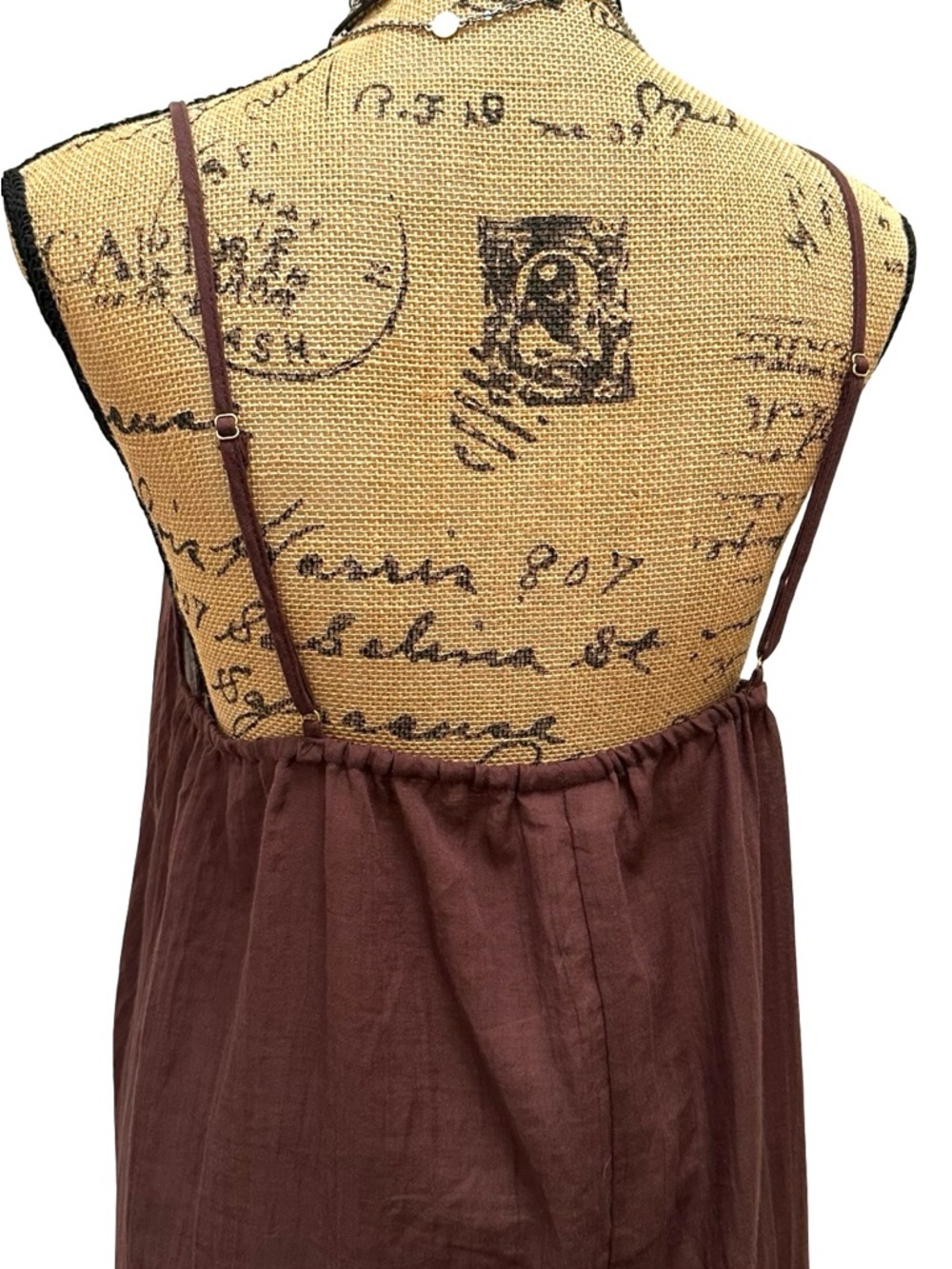 NEW - DOTTI Women's Chocolate Brown Maxi Flowing Summer Dress SIZE MEDIUM - Picture 4 of 16